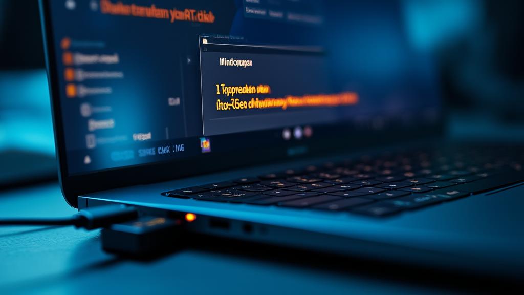 Системне повідомлення про необхідність форматувати диск на екрані ноутбука